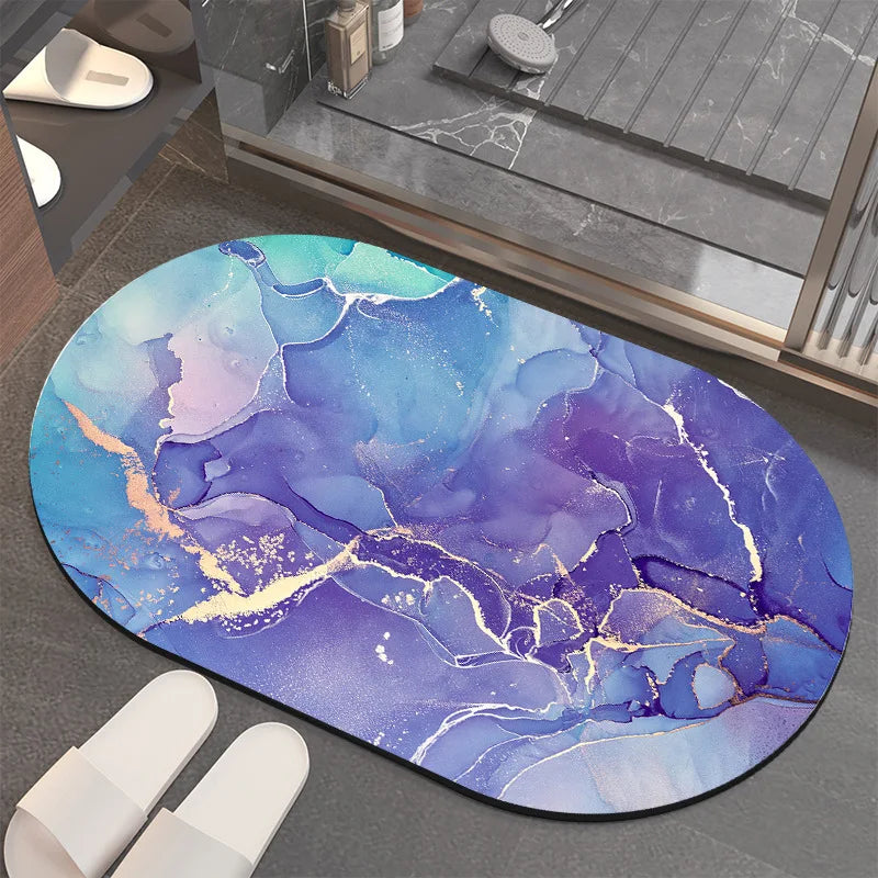 Custom Mould Resistant Non-Slip Bath Mat, Quick-Dry Soft Absorbent Shower Rug for Bathroom Floor