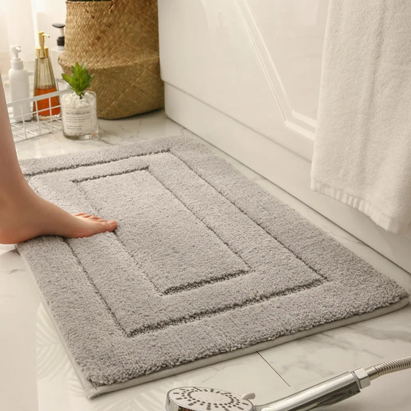 Thickened Absorbent Bathroom Floor Mat, Non-Slip Door Mat Toilet Mat for Household Use