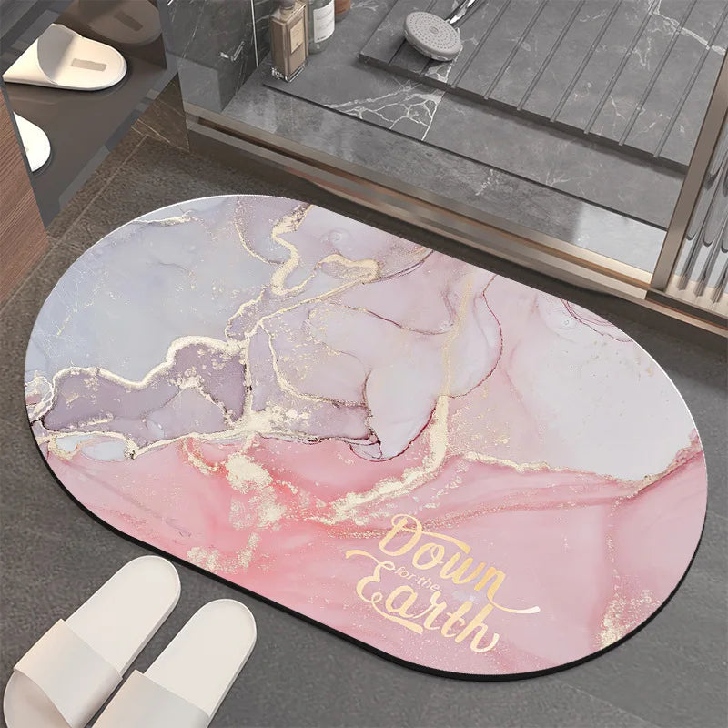 Custom Mould Resistant Non-Slip Bath Mat, Quick-Dry Soft Absorbent Shower Rug for Bathroom Floor