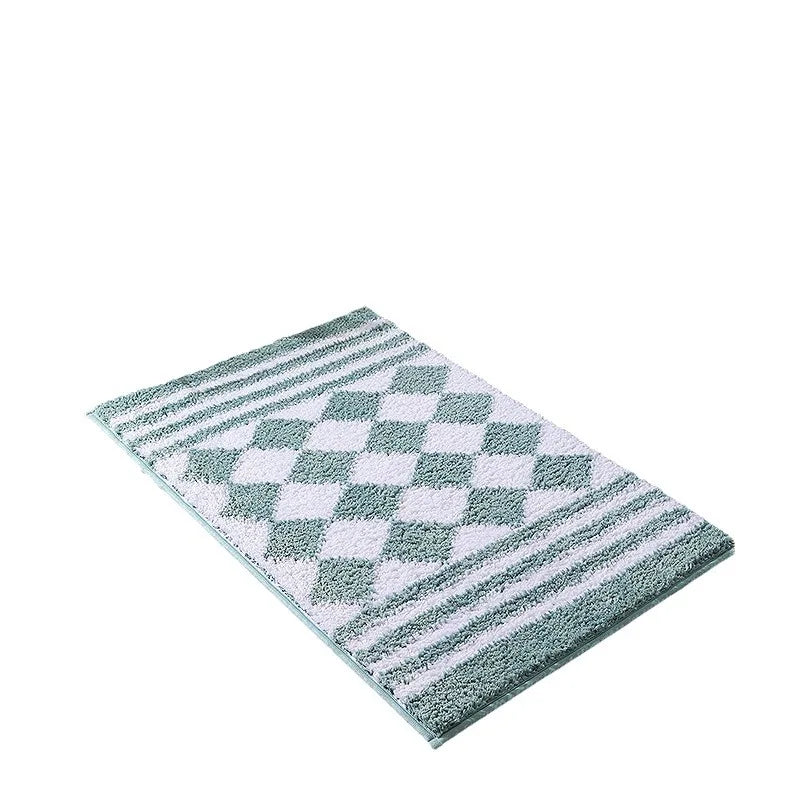 Microfiber Bath Mat with TPR Backing, Non-Slip Absorbent Thickened Machine Washable Bathroom Rug