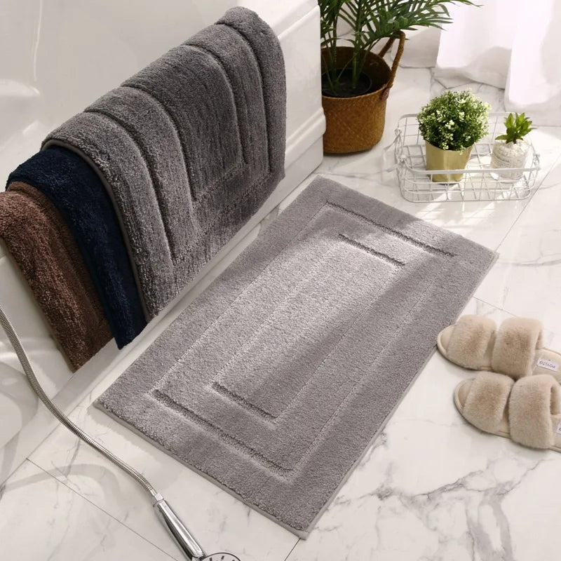 Thickened Absorbent Bathroom Floor Mat, Non-Slip Door Mat Toilet Mat for Household Use