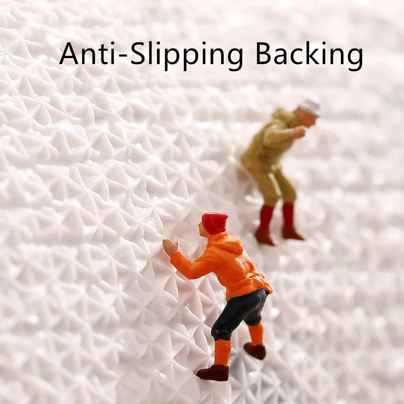 Non-Slip Water Absorbent Microfiber Bath Rug, Boho Leaves Pattern Fluffy Machine Washable Bathroom Door Mat