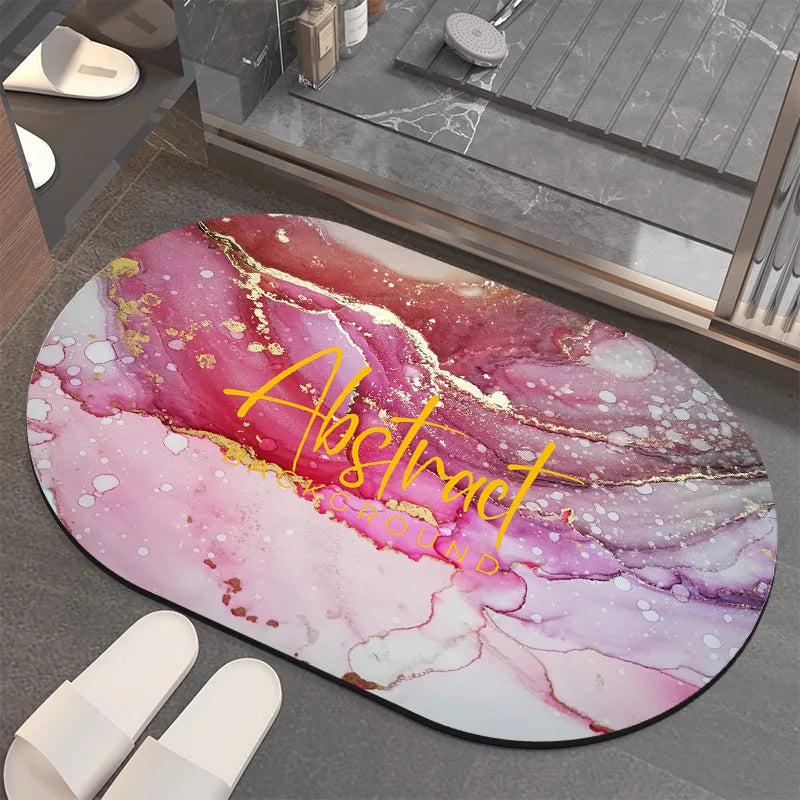Custom Mould Resistant Non-Slip Bath Mat, Quick-Dry Soft Absorbent Shower Rug for Bathroom Floor
