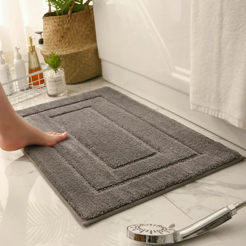 Thickened Absorbent Bathroom Floor Mat, Non-Slip Door Mat Toilet Mat for Household Use