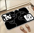 Anti-Slip Diatomite Bath Mat Set, Water Absorbent Diatom Mud Floor Mat for Bathroom & Kitchen