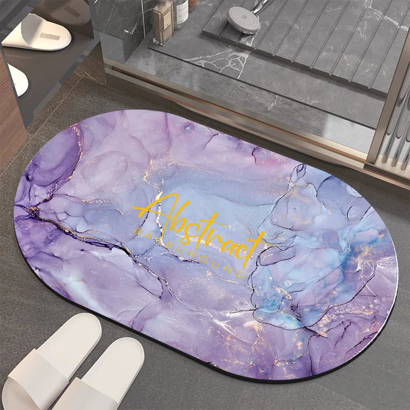 Custom Mould Resistant Non-Slip Bath Mat, Quick-Dry Soft Absorbent Shower Rug for Bathroom Floor