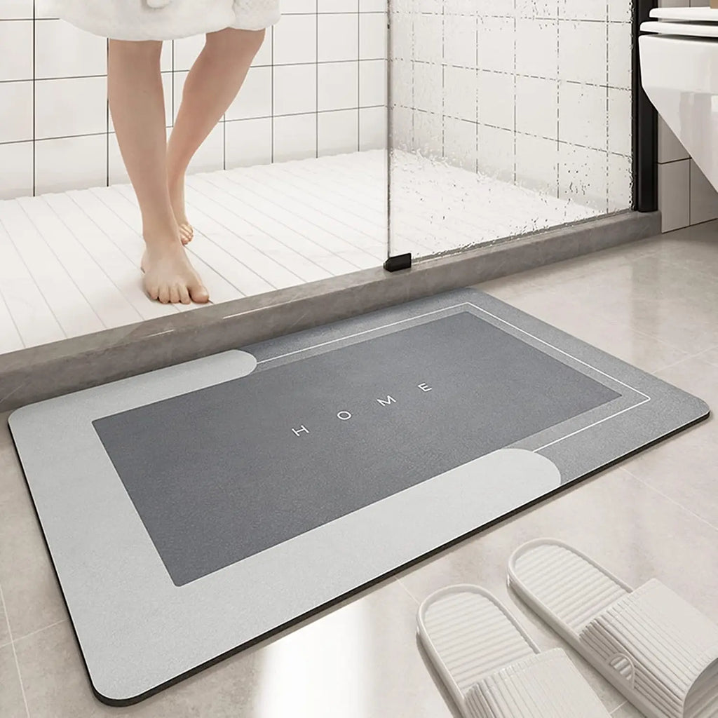 Super Absorbent Quick-Dry Bath Mat, Non-Slip Rubber Back Bathroom Rug for Kitchen, Doormat & Shower